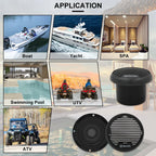 Herdio 140W Two-Way Marine Waterproof Stereo Mini Speaker System Is Applicable To ATV UTV Motorcycle Outdoor