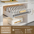 ZEXEF Kitchen Pull-Out Bowl and Dish Rack Cabinet Storage Rack Household Tableware Bowl and Dish Partition Drawer Storage