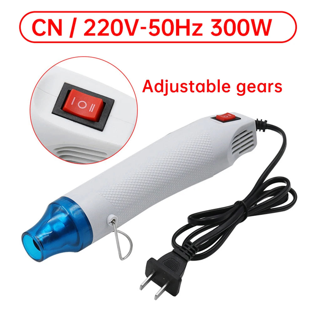 300W Hot Air Gun 220V 110V Soldering Temperature Blower Gun With Supporting Seat Electric Power Hot Dryer Shrink Plastic Tool