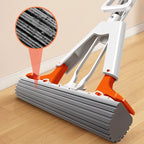 New Squeezed Self Draining Rubber Cotton Mop Hand Free Magic Self-cleaning Flat Mop Reusable Sponge Household Floor Cleaning