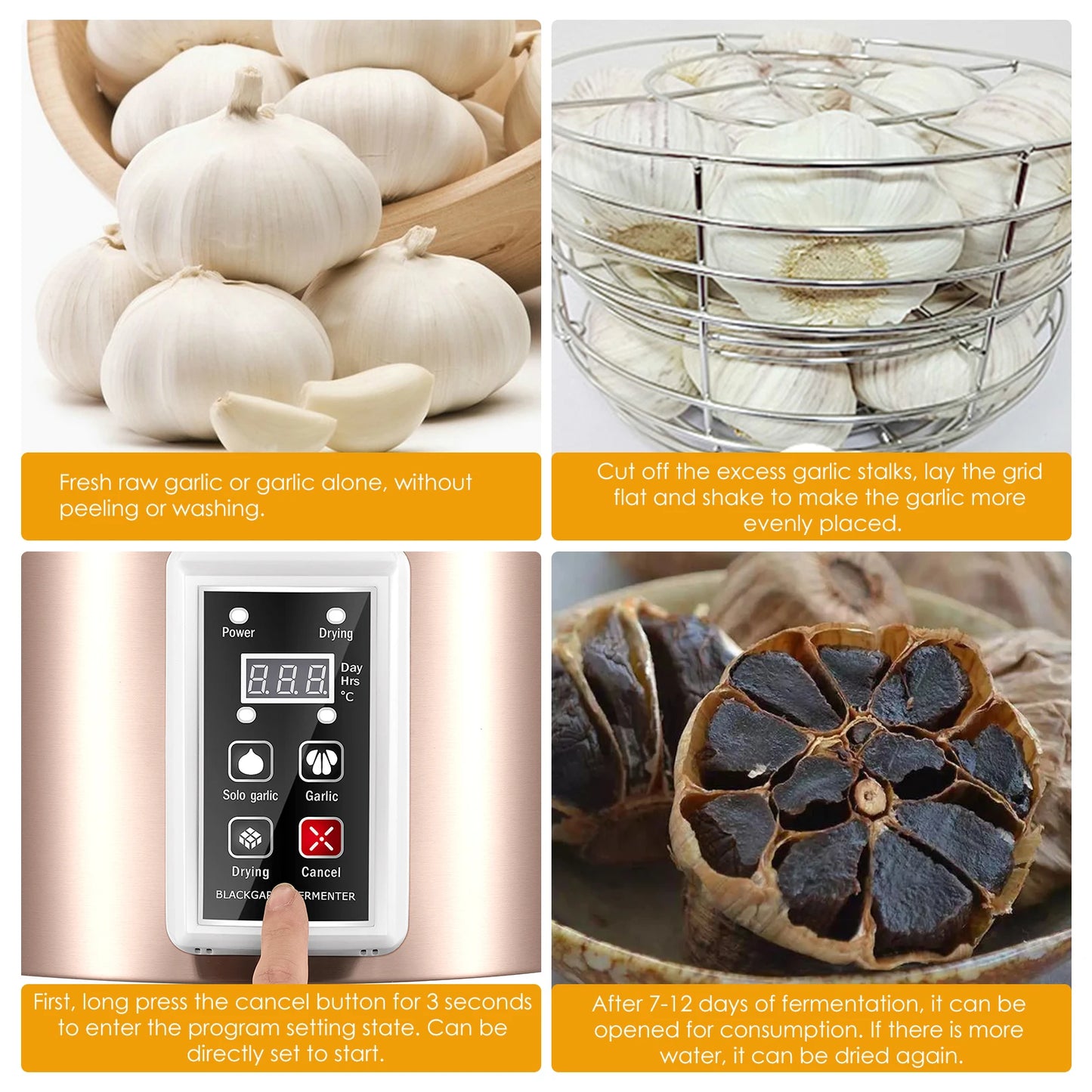 5L Black Garlic Fermenter Electric Garlics Smart Fermentation Machine Automatic Zymolysis Zymosis Pot Natto Yogurt Maker EU US