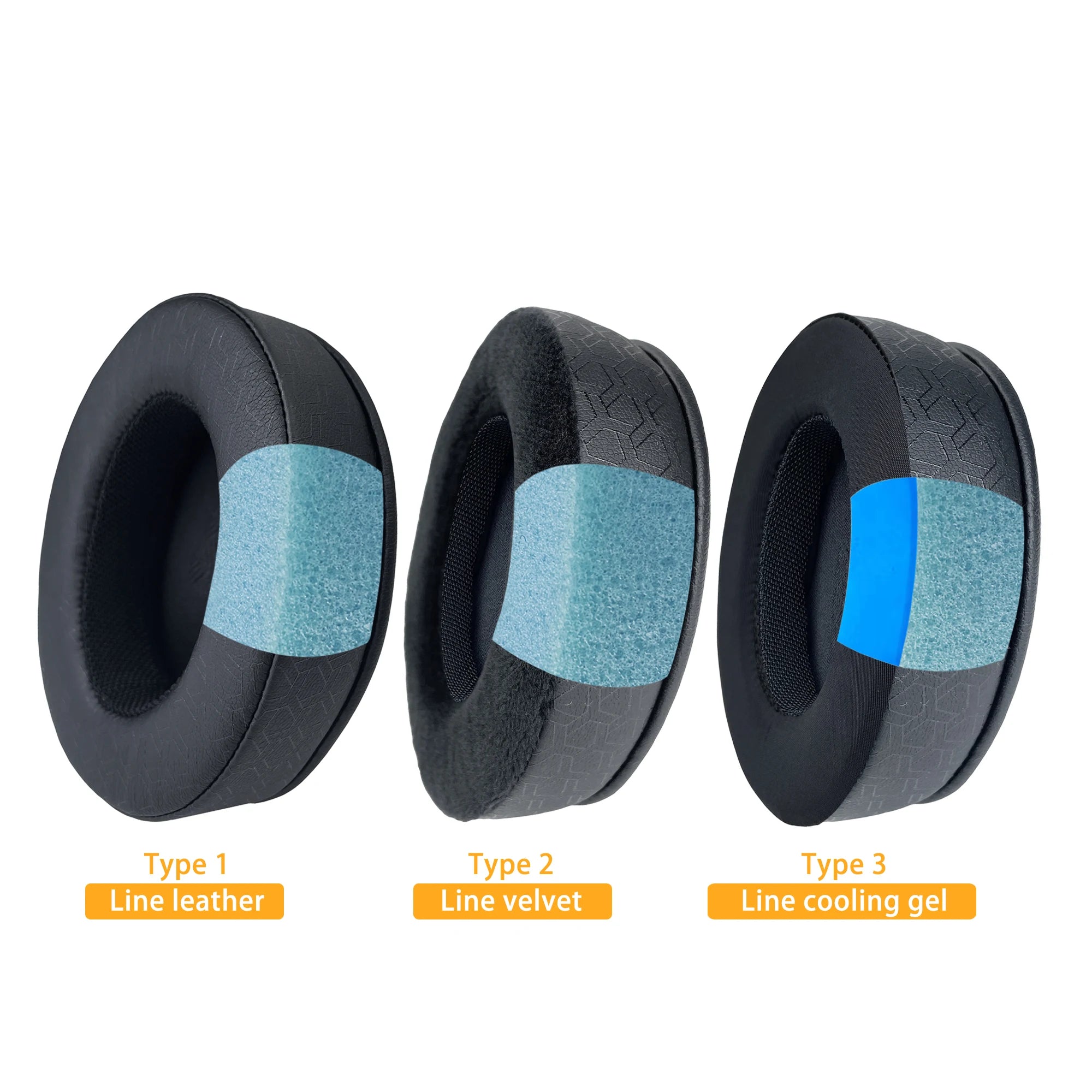 NullMini Replacement Earpads For Logitech G Pro X Headphone Cooling Gel Earmuffs Ear Cover Headband HeadBeam
