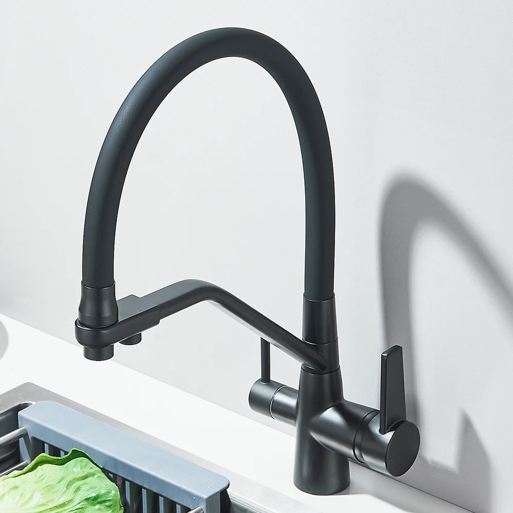 Filtered Kitchen Faucet Purification Water Tap Water Filter Tap For Kitchen Sink 3 in 1 Purifier Vessel Sink Mixer