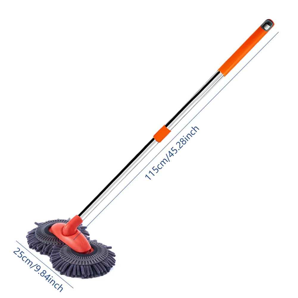 Foam Wash Brush Double Brush Head Stretching Handle Car Mop Long Handl