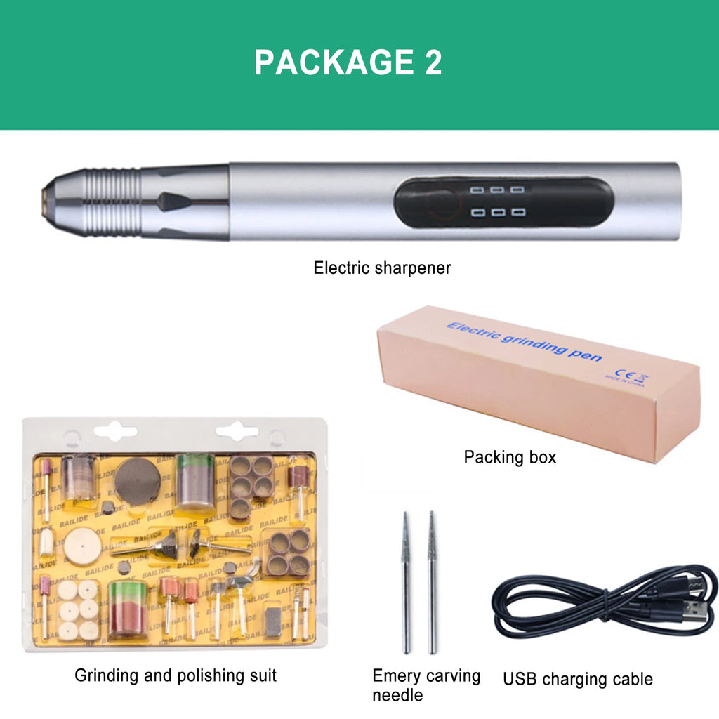 Mini Carving Pen Engraver Speed Regulating Charging Lithium Small Wood DIY Polishing Lettering Pen Electric Nails Machine Set
