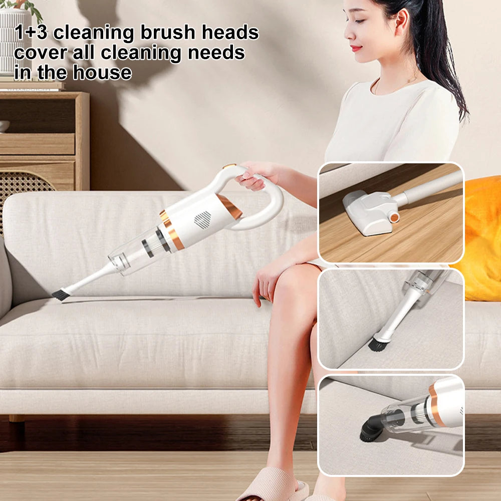 8500PA Vacuum Cleaner Portable Wireless Vacuum Cleaner Car Use 120W Large Suction USB Rechargeable Cordless Home Vacuum Cleaner