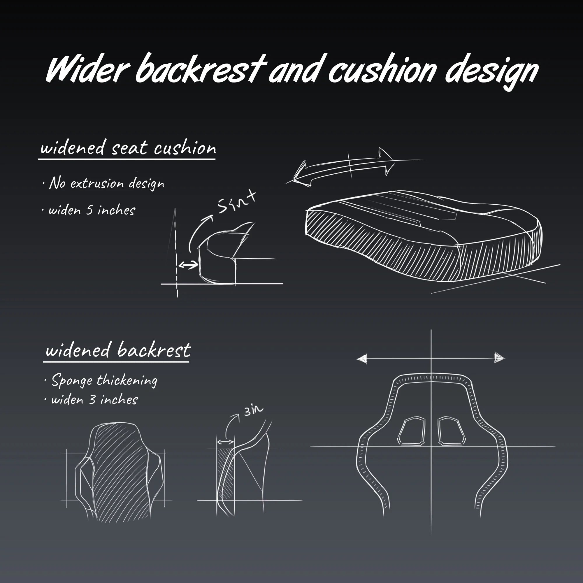 Dowinx Gaming Chair with Pocket Spring Cushion, Ergonomic Computer Chair High Back, Reclining Game Chair Pu Leather 350LBS