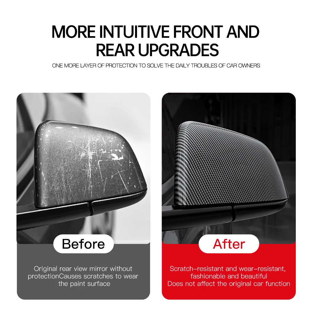 Tesla Model 3/Y ABS Carbon Fiber Look Side Rearview Mirror Cover