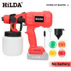 HILDA 1500W Electric Cordless Spray Gun HVLP Paint Sprayer For Makita 21V Furniture Coating Airbrush