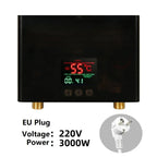 110V 220V Instant Water Heater Bathroom Kitchen Wall Mounted Electric Water Heater with Remote Control LCD Temperature Display