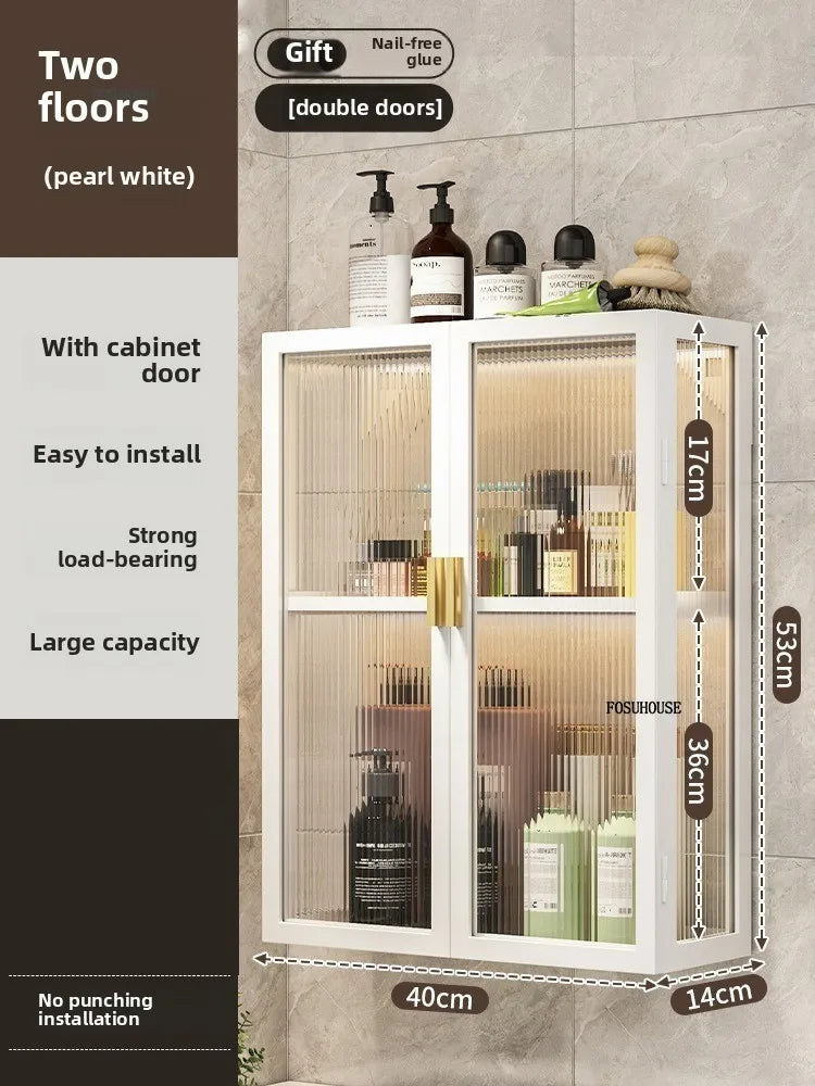Japanese Acrylic Bathroom Cabinet Wall-mounted Mirror Box Transparent Bathroom Cabinets with Storage Rack Bathroom Furniture