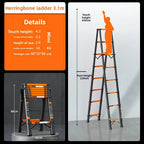 Thickened carbon steel telescopic ladder Multifunctional herringbone ladder Bamboo ladder Lifting  folding engineering staircase