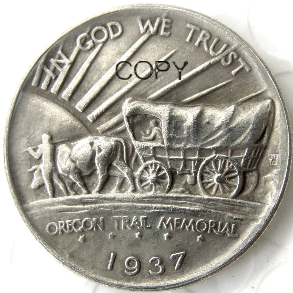 USA 1926-1939-PSD Oregon Commemorative Half Dollar Silver Plated Copy Coin