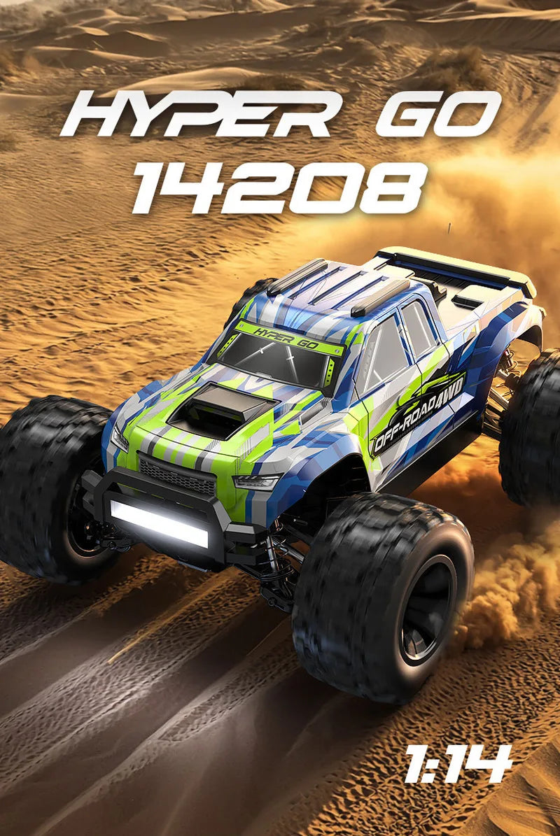 Mjx 1:14 Brushless RC Car Remote Control 14208 4-Wheel Drive Drift Off-Road High-Speed Toy Model Gift for Boys