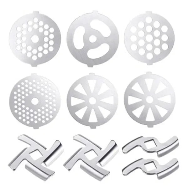 Meat Grinder Pinion Mixer Spare Parts Meat Grinder Knife Stainless Steel Grille for Food Grinder Accessories Kitchen Tool Good