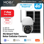 Tuya Smart 4G Solar Security Camera Outdoor,No SIM Required,Solar Charging IP camera,3MP,Human Detection,Security Protection