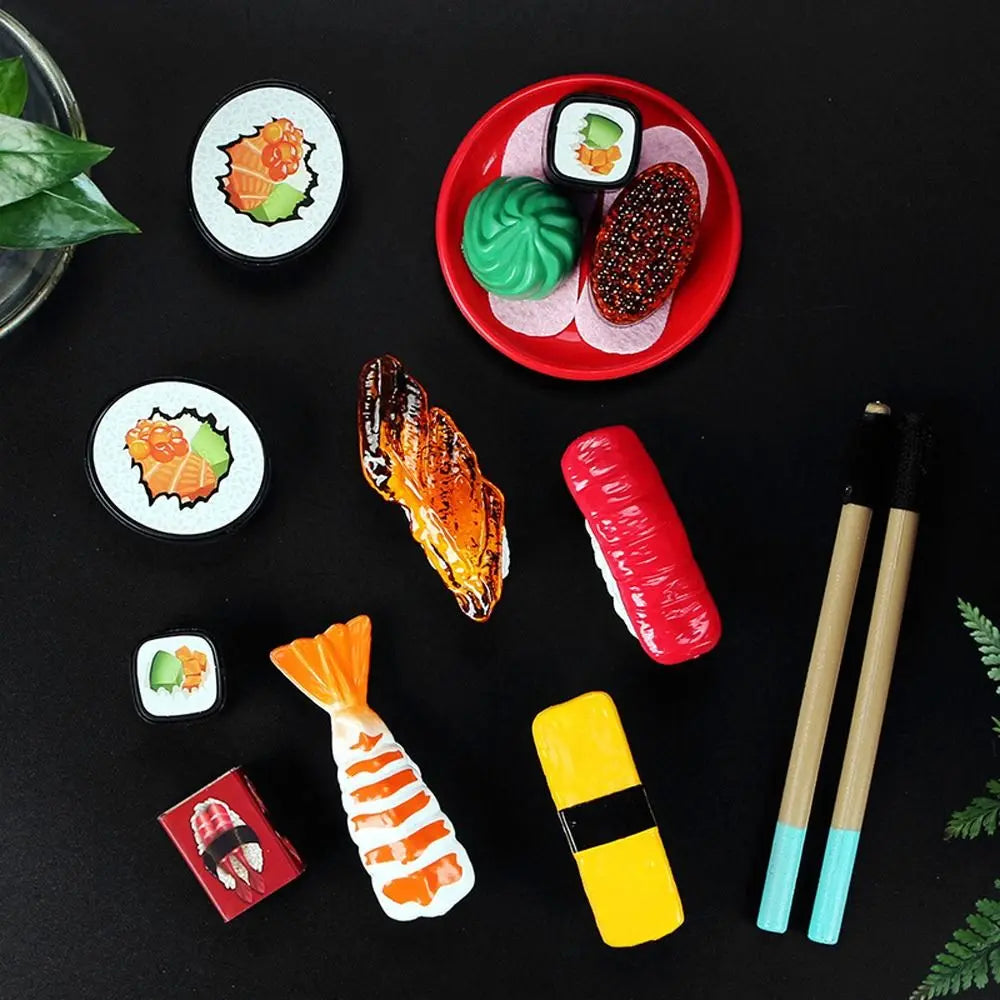 Gifts Kitchen Model House Children Pretend Play Role-Playing Kitchen Food  Mini Sushi Set Pretend Kitchen  Cutlery