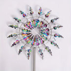 1pc Metal Kinetic Windmill Outdoor Garden Decor, Creative Lawn Art Spinner, No Battery Needed