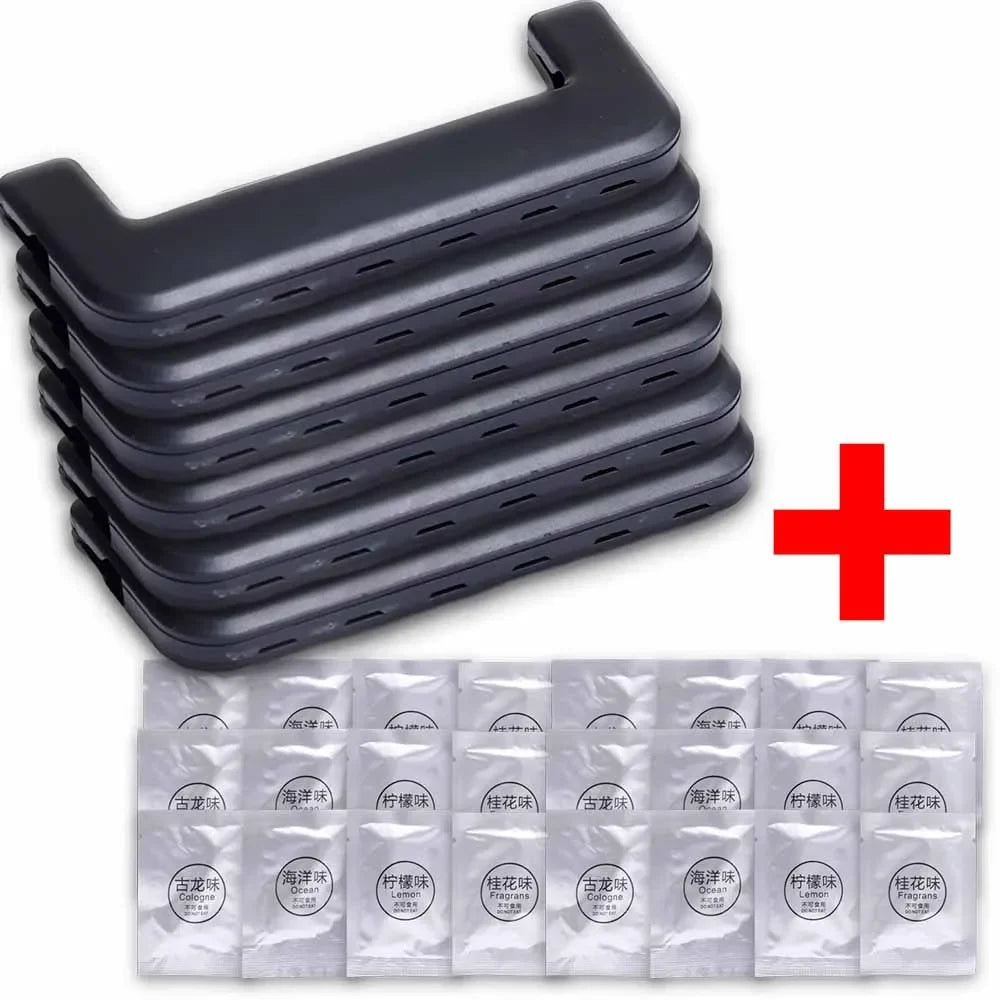 Car Aromatherapy Clip Solid Aromatherapy Strips Set Auto Air Outlet Wind Direction Paddle Hidden Fragrance Clip Scent Tablets