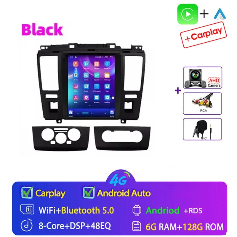 For Nissan Tiida Versa 2004 2005 - 2013 for Tesla Style 9.7" Android 15 Car Android auto Wireless Carplay Radio GPS Navi NO DVD