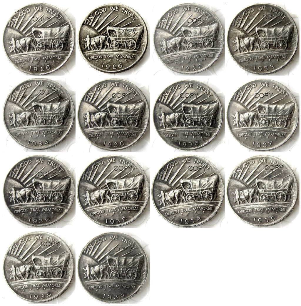 USA 1926-1939-PSD Oregon Commemorative Half Dollar Silver Plated Copy Coin