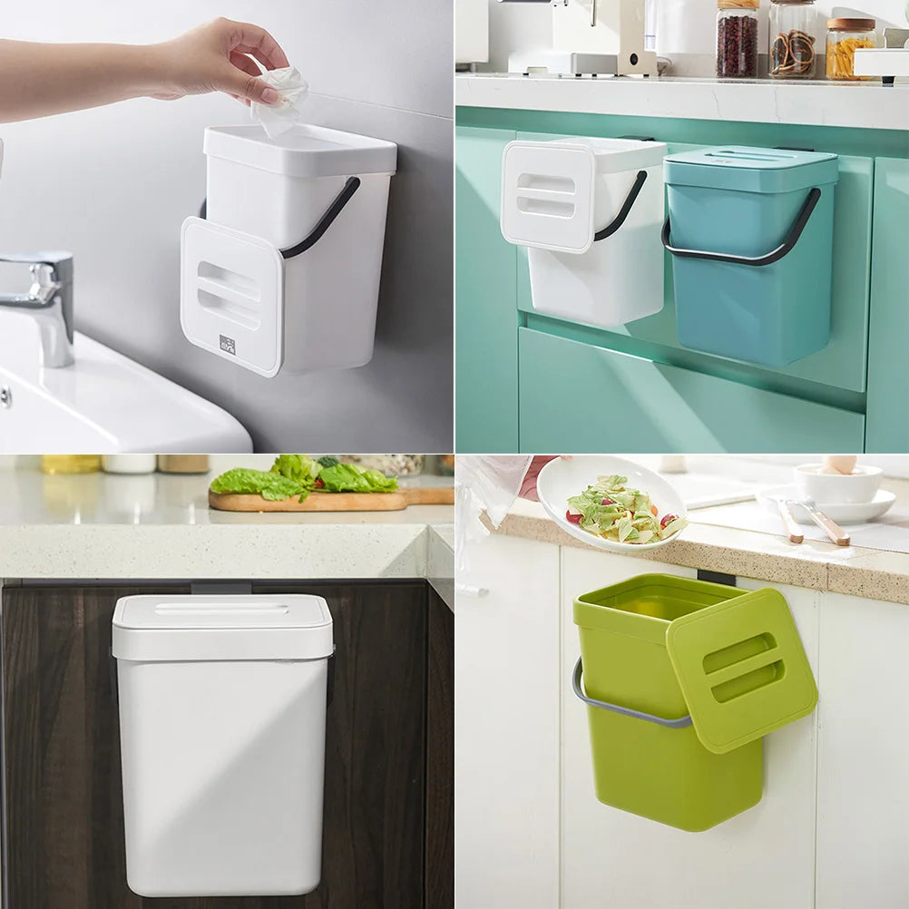 Kitchen Waste Bin Small Kitchen Compost Bin 3L Kitchen Waste Bin Household Countertop Container with Lid for Rubbish Composter