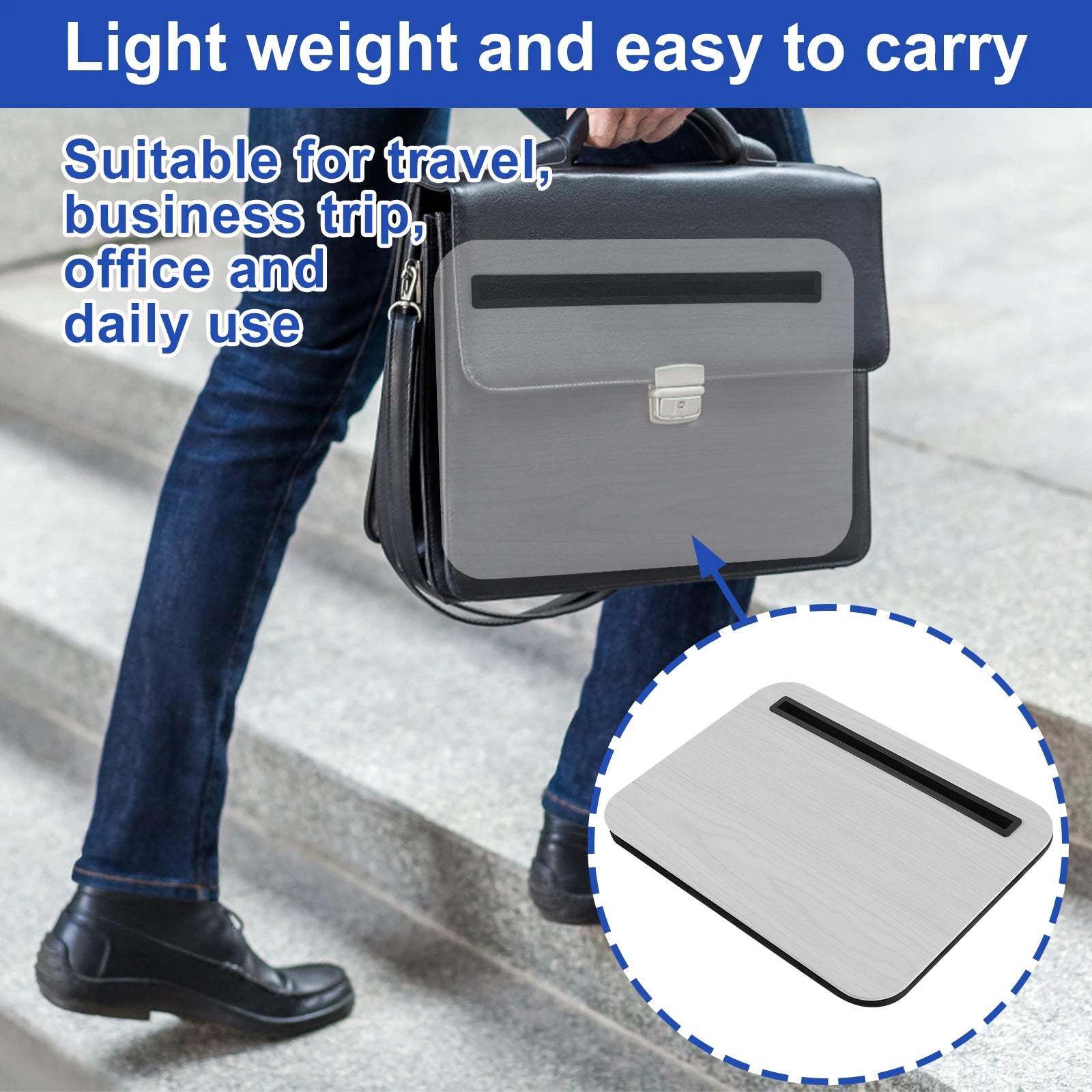Lap Desk with Tablet Slot Portable Lap Laptop Desk Lightweight Stable Laptop Desk Tray Lap for Working in Bed
