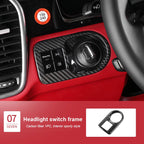 For Porsche Cayenne 2018 2019 2020 2021 2022 2023 2024 Real Carbon Fiber Car Central Control Complete Interior Decoration Frame