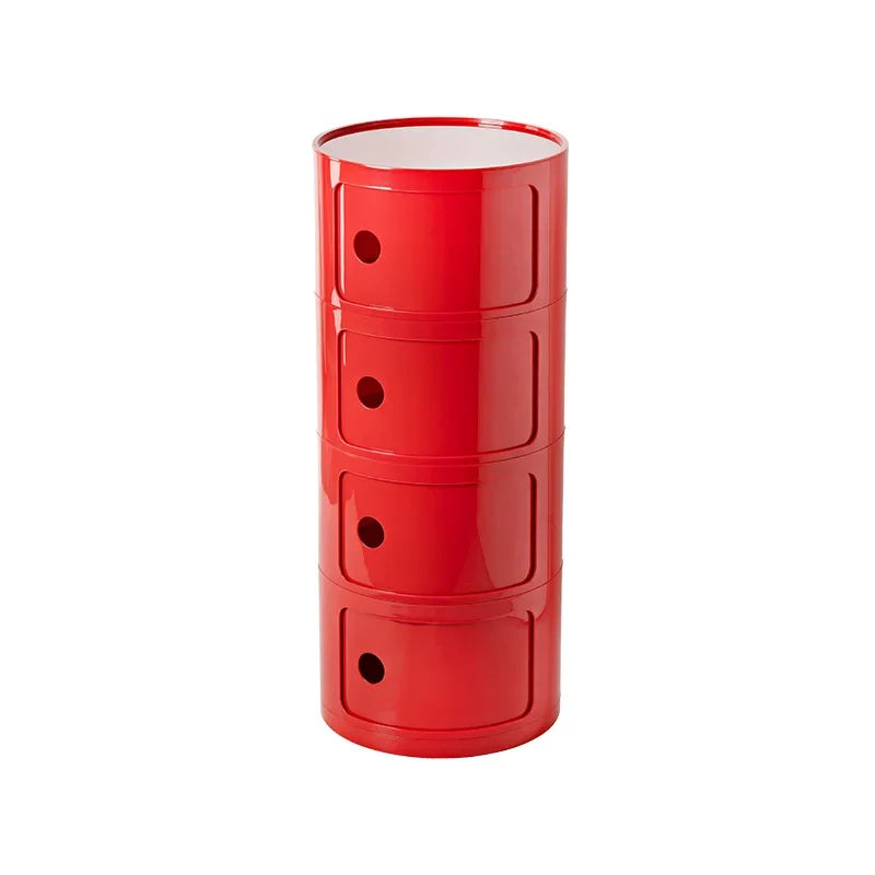 Creative Bedroom Bedside Table Modern Minimalist Round Storage Small Cabinet Large Capacity Plastic Side Cabinet