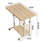 【Breeins】Height Adjustable Mobile Table Overbed Desk with Wheels