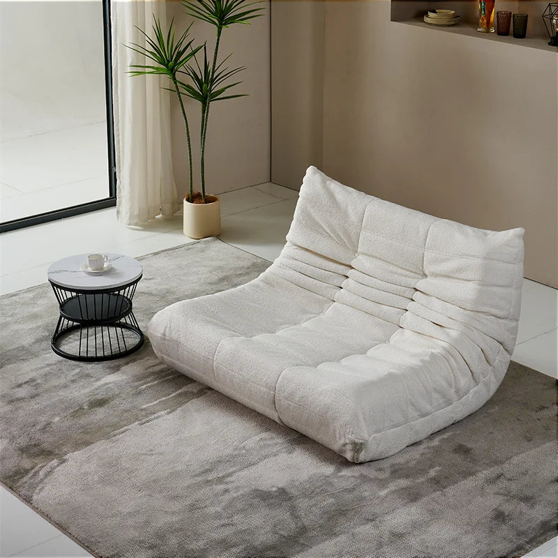 Designer Caterpillar Reclining Sofa Modern Minimalist Balcony Leisure Chair Dual Lounger Can Lie Flat Living Room Reading Sofa