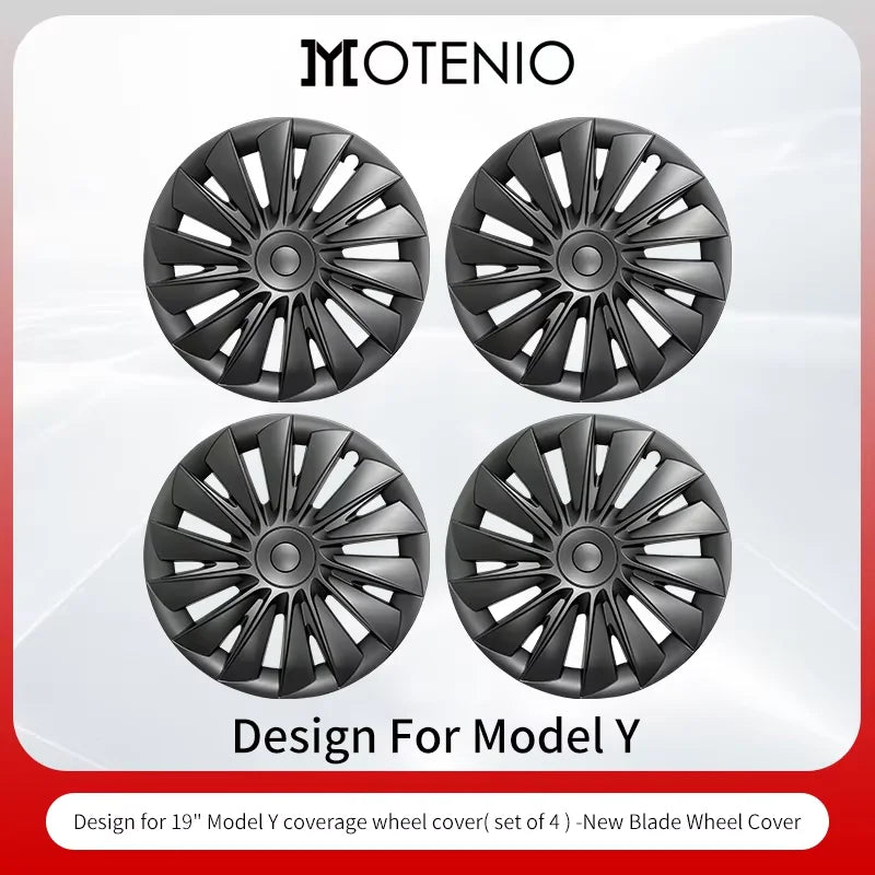 4PCS for Model Y2020-2024 Vehicle Full Coverage New Blade Wheel Cover Cap 19 Inches Hubcaps Automobile Accessories for Tesla