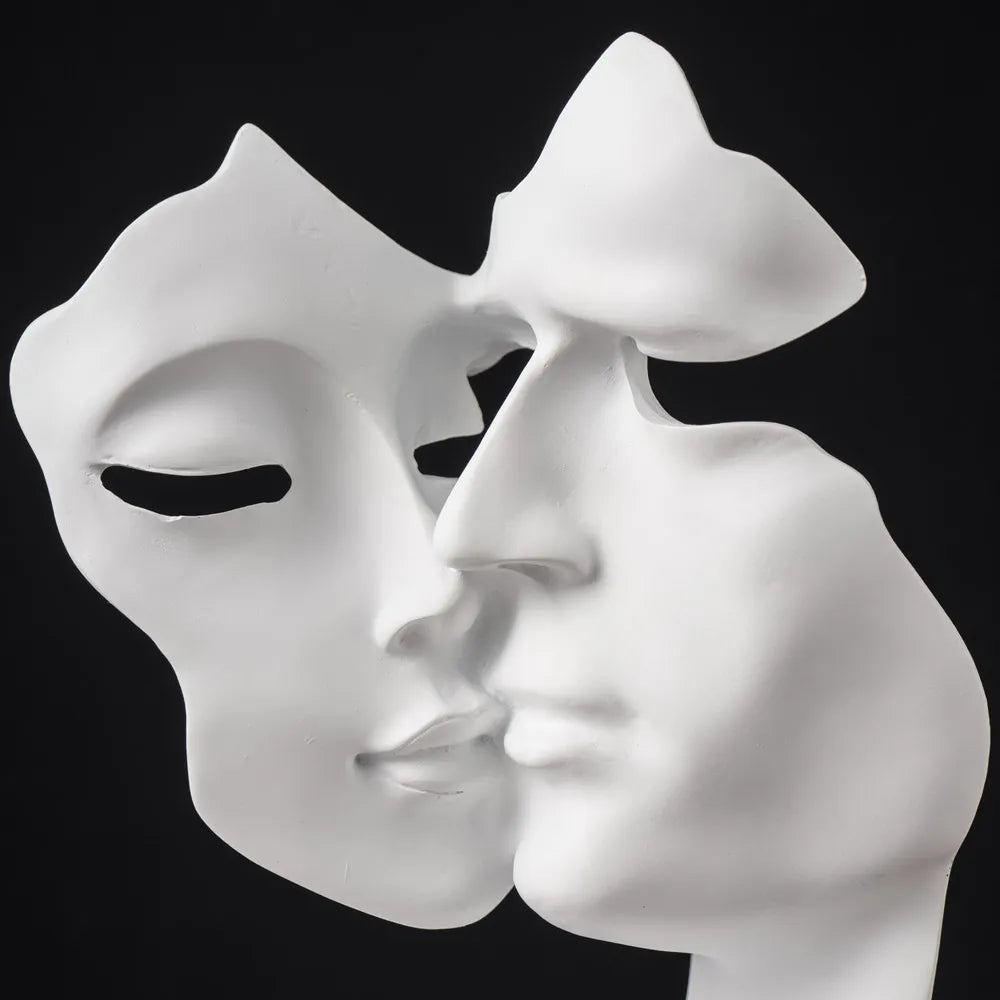Vilead Nordic Mask Abstract Statue Resin Golden Figurines Home Decoration Accessories Office Living Room Interior Desktop Decor