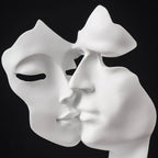 Vilead Nordic Mask Abstract Statue Resin Golden Figurines Home Decoration Accessories Office Living Room Interior Desktop Decor