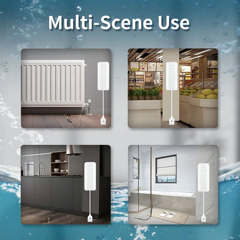 TNCE TUYA WIFI Smart Water Leak Sensor Water Overflow Level Detector Security Home Alarm Water Leakage Alarm APP Remote Monitor