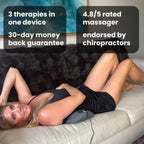 3-in-1 Back Massager with Relief Bed Sleeping Shiatsu Deep Tissue Portable Shoulder Lower Back Pain Relief Waist Massager