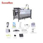 SucceBuy Baby Bassinet 77 pounds Load Capacity Easy to Fold Portable Bassinet Bedside Sleeper with Storage Basket and Wheels