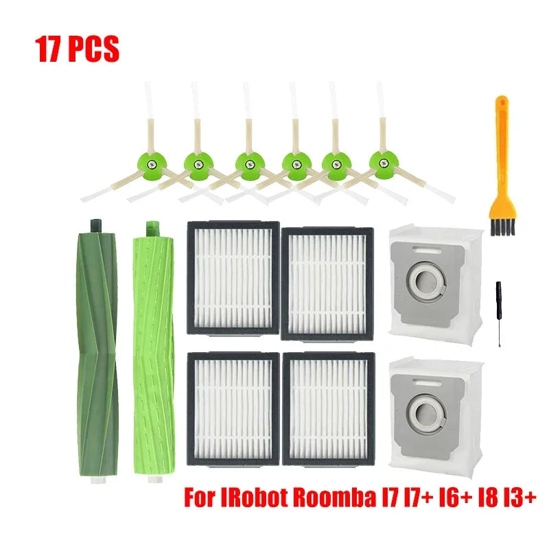 For iRobot Roomba i3,, i4, i6, i6+, i7, i7+, i8, i8+, E5, E6, E7,Vacuum Cleaner Part Hepa Filter Main Side Brush Replacement