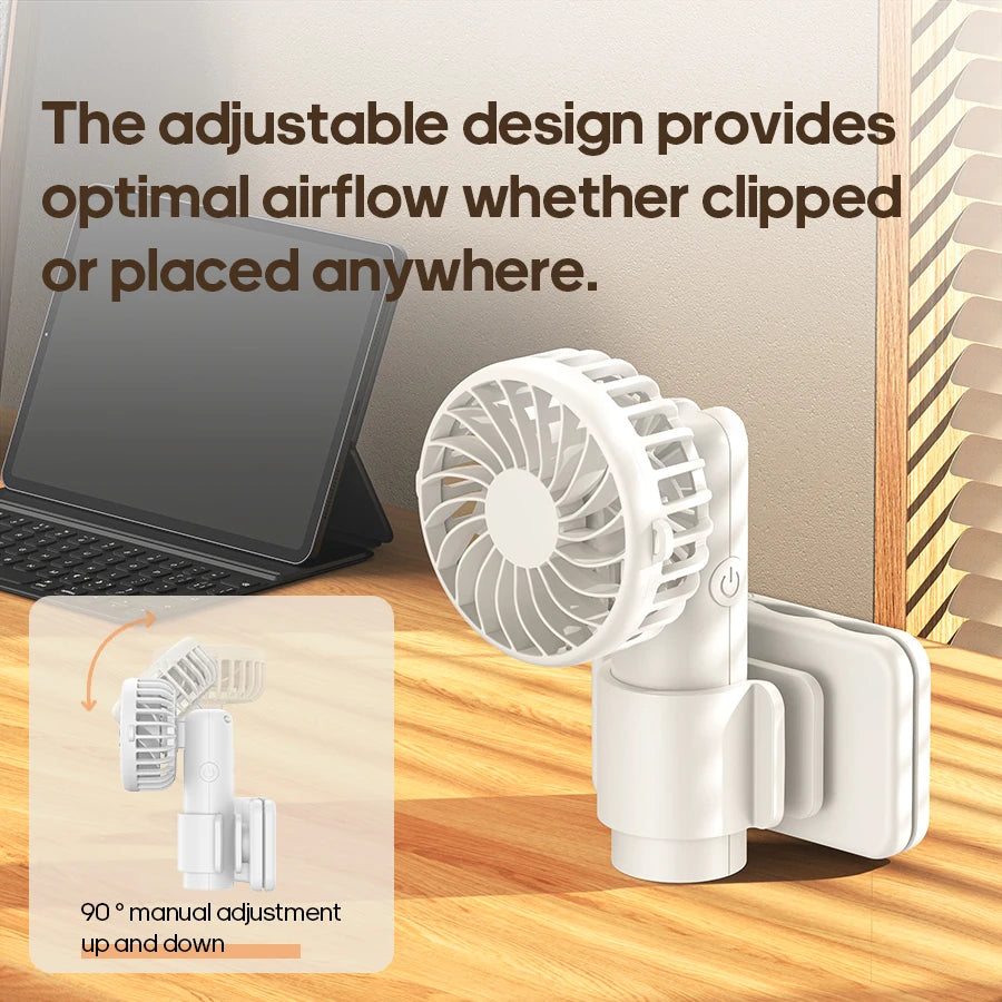 New Multifunctional Desktop Clip Fan Detachable Base 1000mAh 3 Wind Sp