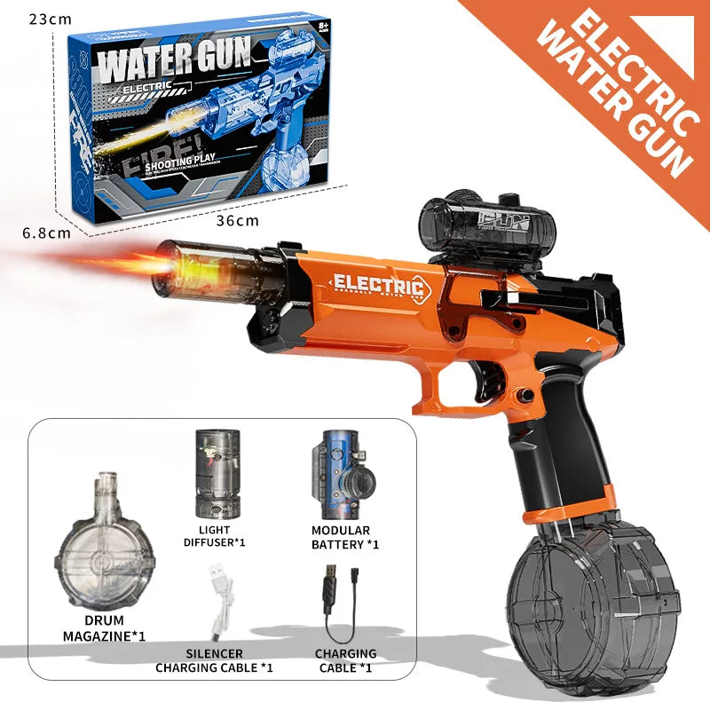 Children High Pressure Electric Water Gun Toys Summer Outdoor Beach Pool Garden Fight Games Kids Automatic Bursts Watergun Gifts