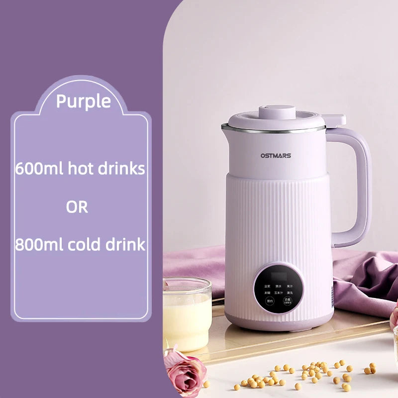 800ml/1200ml Soybean Milk Machine High Speed Blenders Electric Juicer Filter-free Soy Milk Maker Blender Mixer Fresh Juice Maker