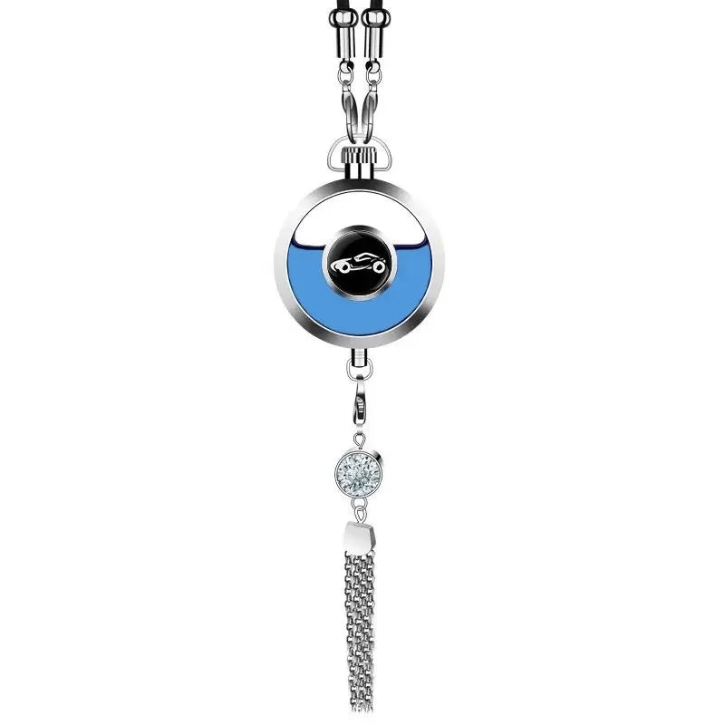 Car DIY Perfume Pendant Air Freshener Rearview Mirror Metal Lace Pendant Hanging Perfume Empty Diffuser Car Interior Decoration