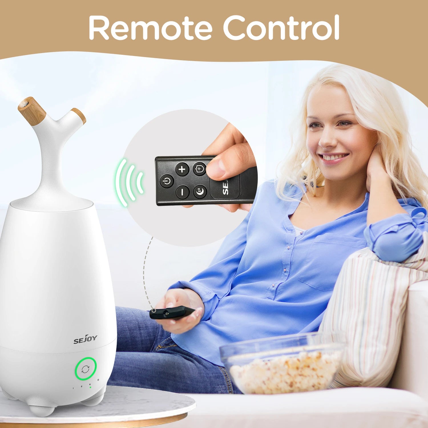 Sejoy Home Aromatherapy Air Humidifier Diffuser for Bedroom 5L Smart U