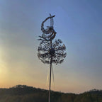 Fairies Angel With Dandelions Flowers Dance,Fairy Garden Decoration Outdoor,Sculptures & Figurines Inserted Soil Metal Craft