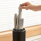 Kitchen Knife Stand Holder Balck Plastic Inserted Storage Chef Ceramic Knife Scissors Cooking Utensils Knives Tools Organizer