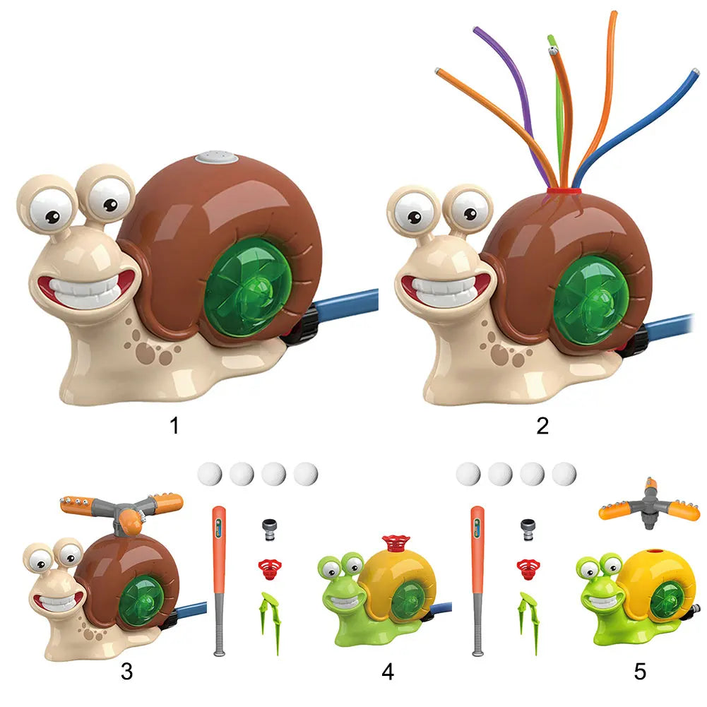 Cartoon Snail Water Sprinkler Summer Garden Lawns Water Toys Spray Water Toys for Boys Girls Summer Backyard Lawn Pool Party Fun