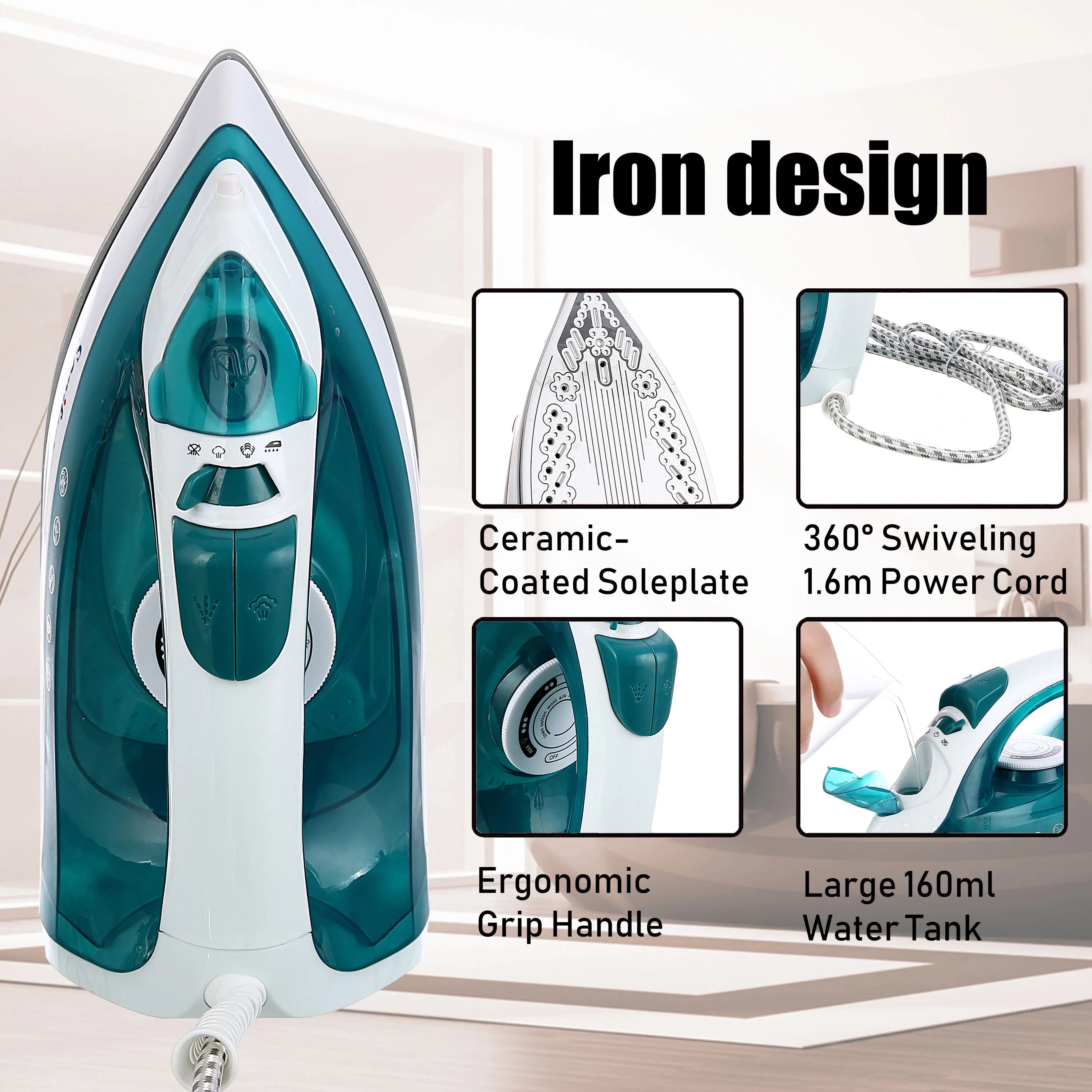 Electric Iron Portable Mini Garment Steamer Steam Iron For Clothing Ir