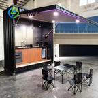 Customized Contemporary Modular Prefabricated Outdoor Mobile Kitchen Unit Wind Rain Resistant Storage Cabinet