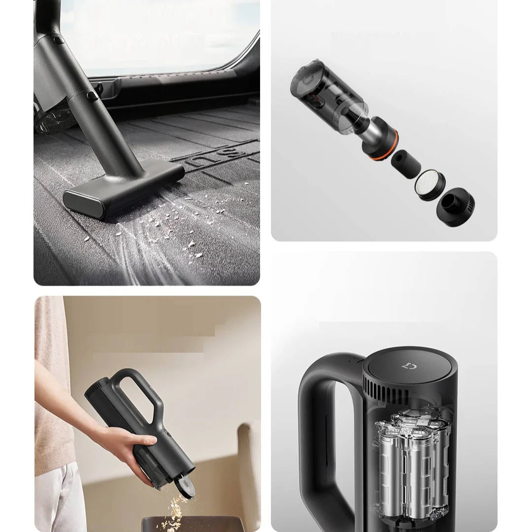 Xiaomi Mijia Car Vacuum Cleaner MJXCQ01QW 21kPa Suction 150mL Dust Cup 2400mAh Battery Washable Filter Element For Car Cleaning