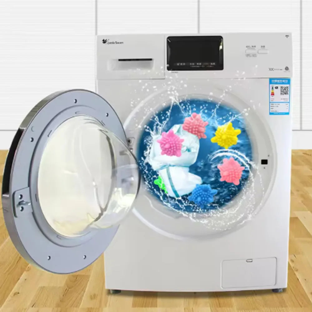 1/5/10Pcs/Set Laundry Ball Reusable Household Washing Clothes Softener Remove Dirt Clean Shape PVC Solid Cleaning Balls